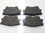 Image of Disc Brake Pad Set (Rear). A set of disc brake pads. image for your 2002 TOYOTA CAMRY LE